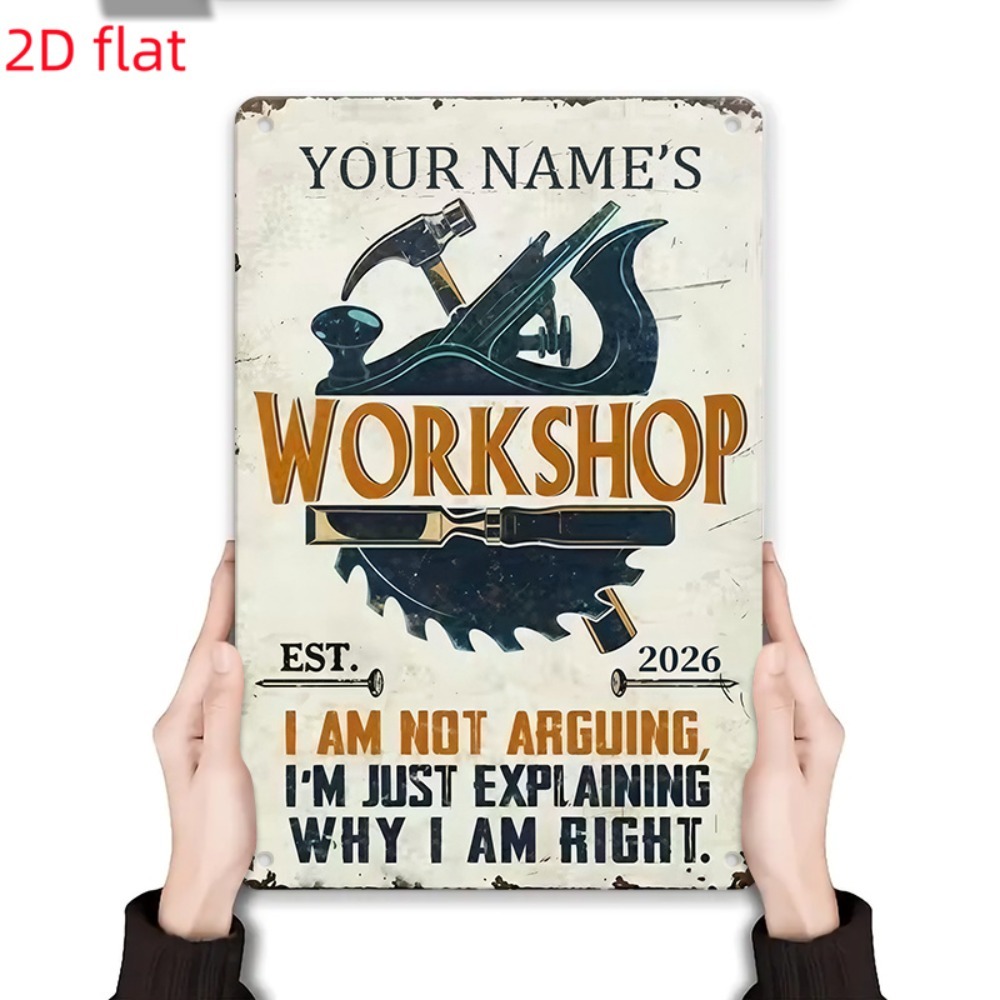 [Plano 2D] 1 pieza Letrero Met - Workshop Tools And Names reseña y precio