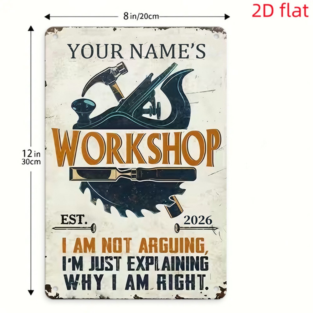 [Plano 2D] 1 pieza Letrero Met - Workshop Tools And Names reseña y precio