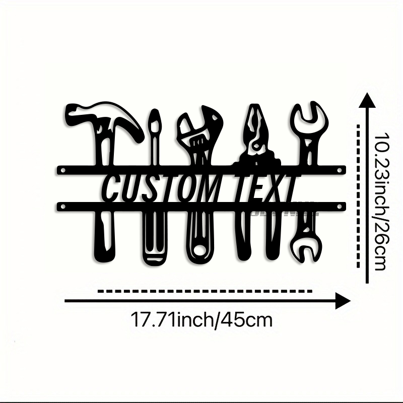 Arte de pared de hierro de est - Workshop Tools And Names reseña y precio