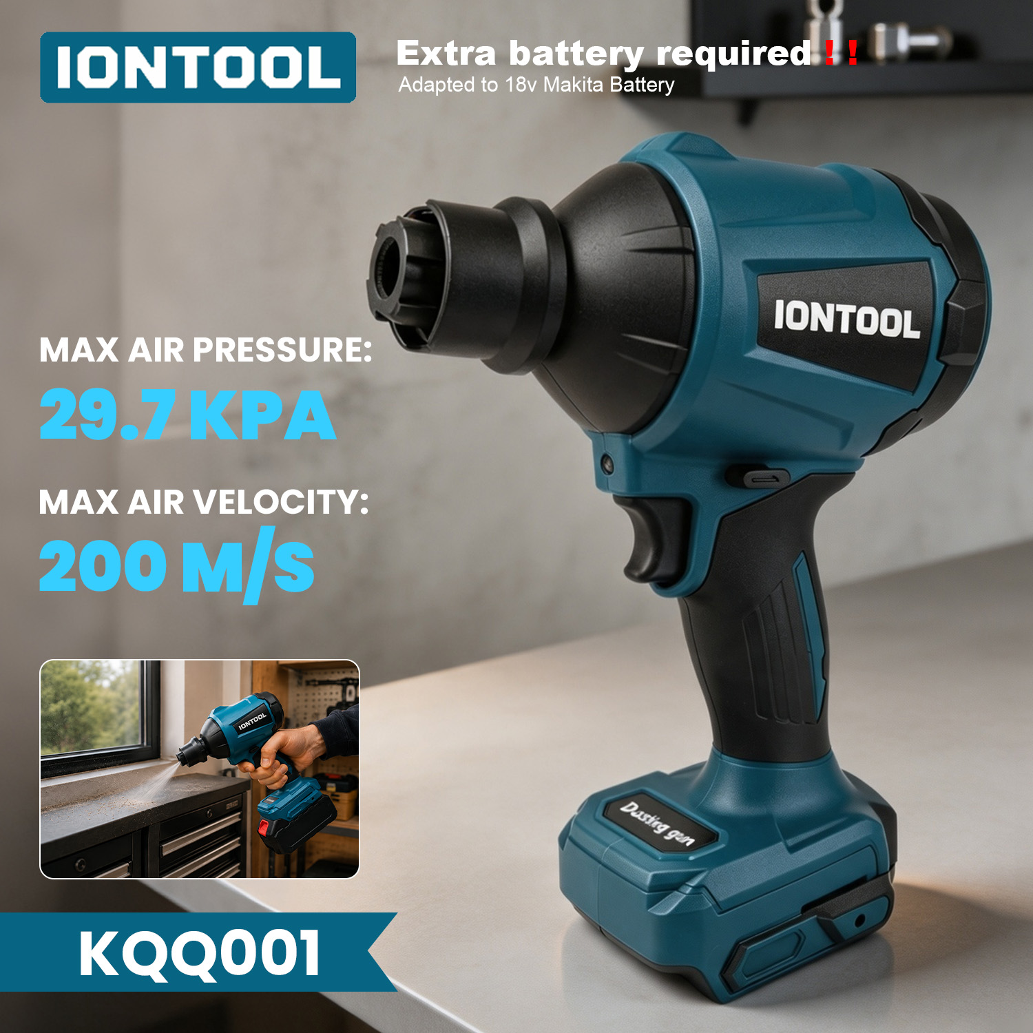 Soplador de Aire IONTOOL 29.7k - Workshop Cleaning Tools reseña y precio