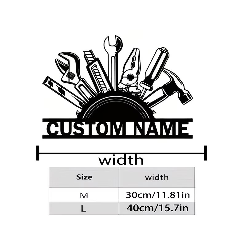 Arte de Pared de Metal Persona - Workshop Tools And Names reseña y precio